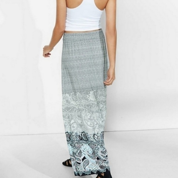 Express Maxi Skirt Button Front Slit EUC - Picture 3 of 11